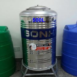 BỒN NƯỚC INOX 500L ĐỨNG SƠN HÀ