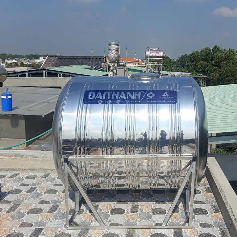 Bồn nước inox 1500l ngang Đại Thành