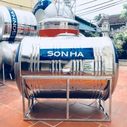 BỒN NƯỚC INOX 1000L NGANG SƠN HÀ