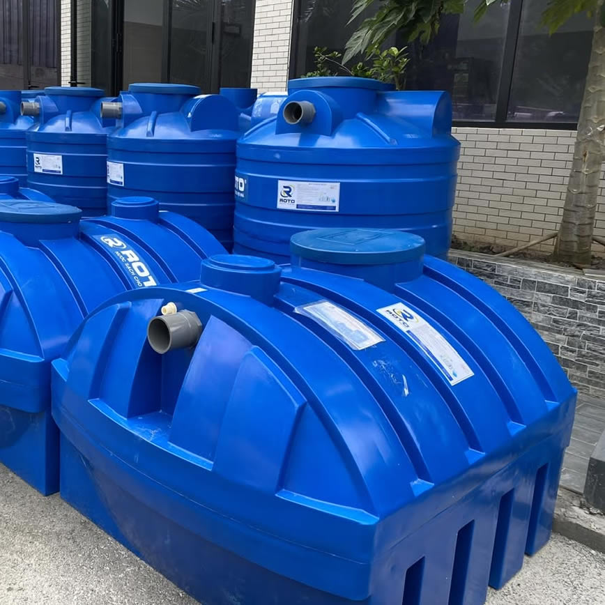 Bể phốt tự hoại RoTo 1.500 lít ngang