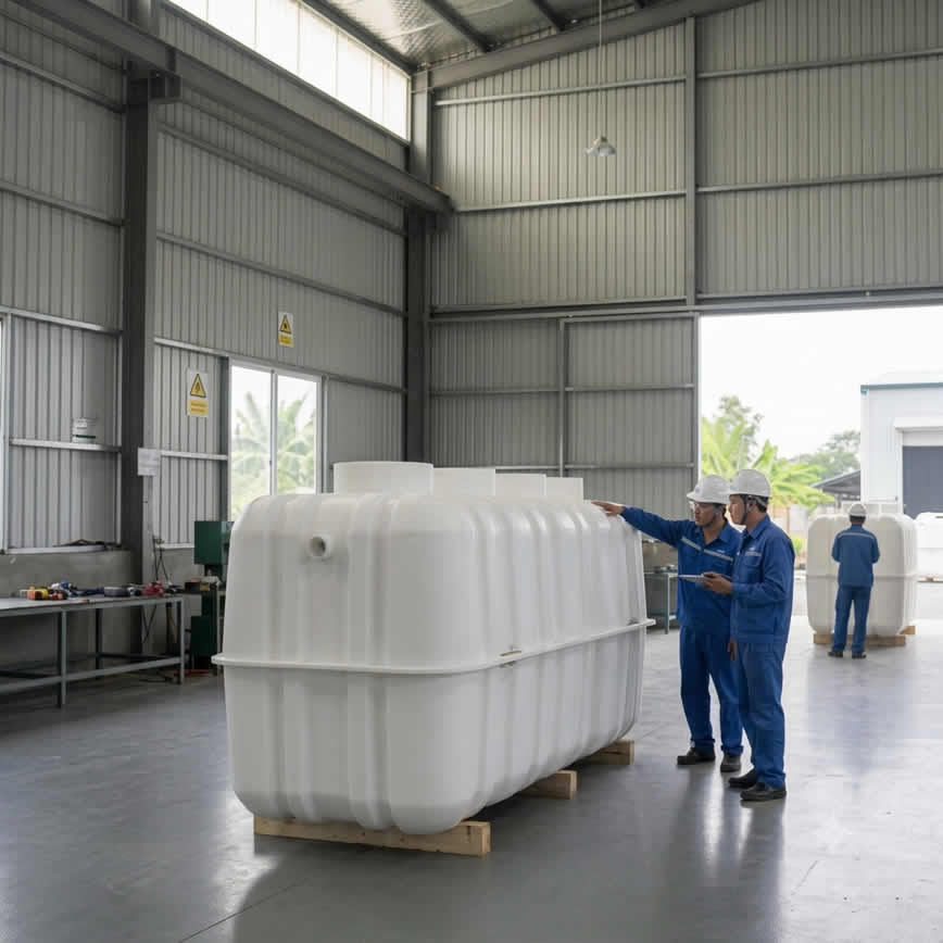 Bồn tự hoại Composite 6000L ngang