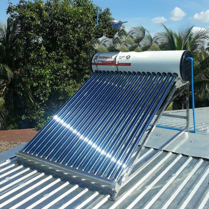 Kích thước Máy nước nóng năng lượng mặt trời Thái Dương Năng 180 lít Eco