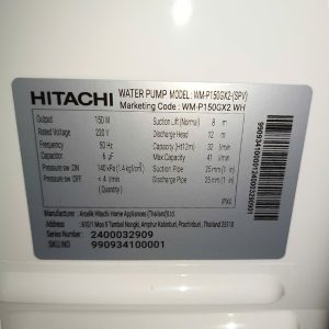 Thông số kỷ thuật Máy Bơm nước Hitachi WM-P150GX2