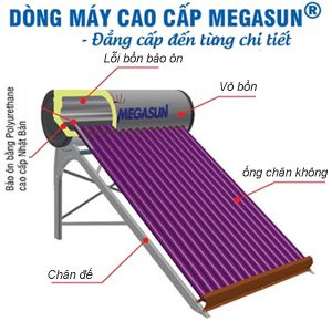 Cấu tạo máy nước nóng mặt trời Megasun