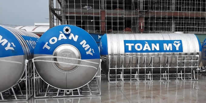 Bồn nước Toàn Mỹ 10000l ngang inox 10.000 lít 10m3 nằm - GIÁ BÁN