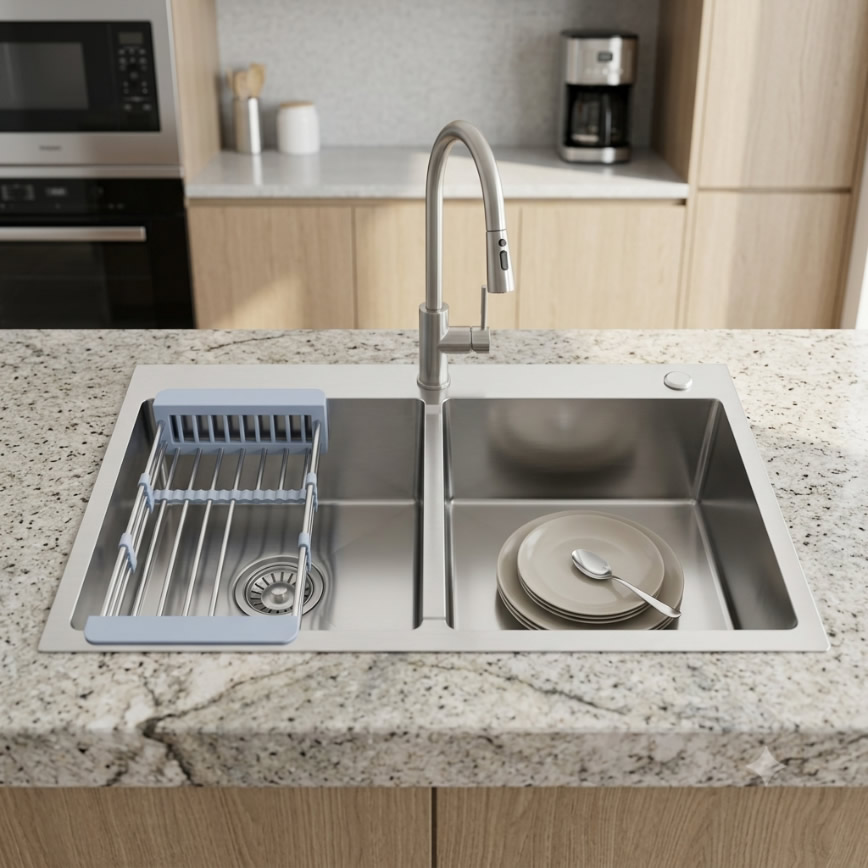 Bồn Rửa Chén Inox Hwata BDV1