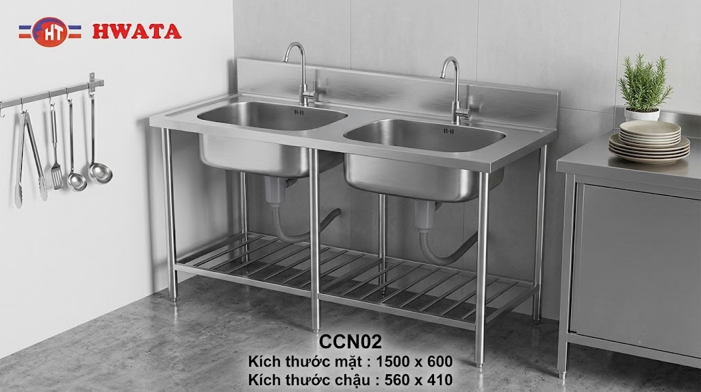 Chậu rửa công nghiệp Hwata CCN02