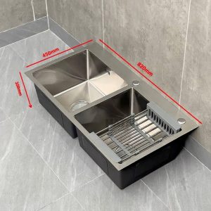 Kích thước chậu rửa bát Hwata BDV1 820 x 450 mm