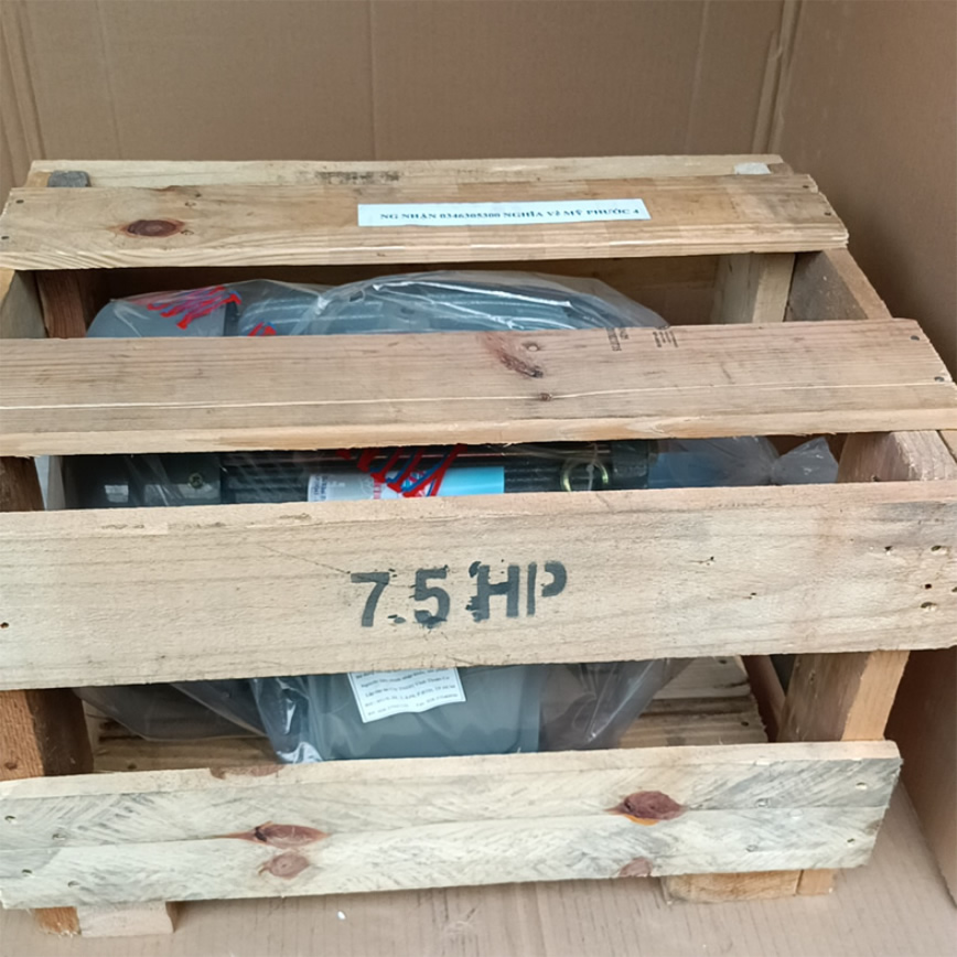 Đóng gói motor VTC 7.5Hp tua 1.450 vòng/phút
