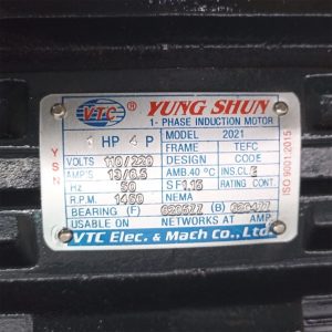 Thông số kỷ tuật Motor VTC 1HP 220v tua chậm