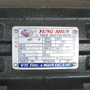 Thông số kỷ thuật Motor VTC 2Hp 220v tua 1.450