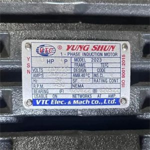 Thông số kỷ thuật Motor VTC 3Hp 220V tua chậm