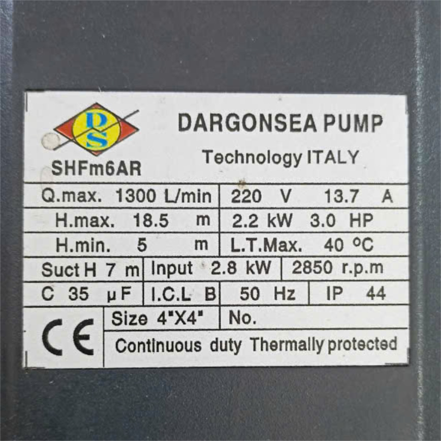 Thông số kỷ thuật Máy bơm nước Dragonsea SHFm6AR