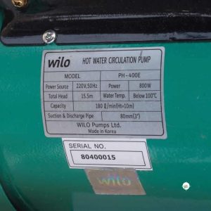 Thông số kỷ thuật Máy bơm nước WiLo PH-400E
