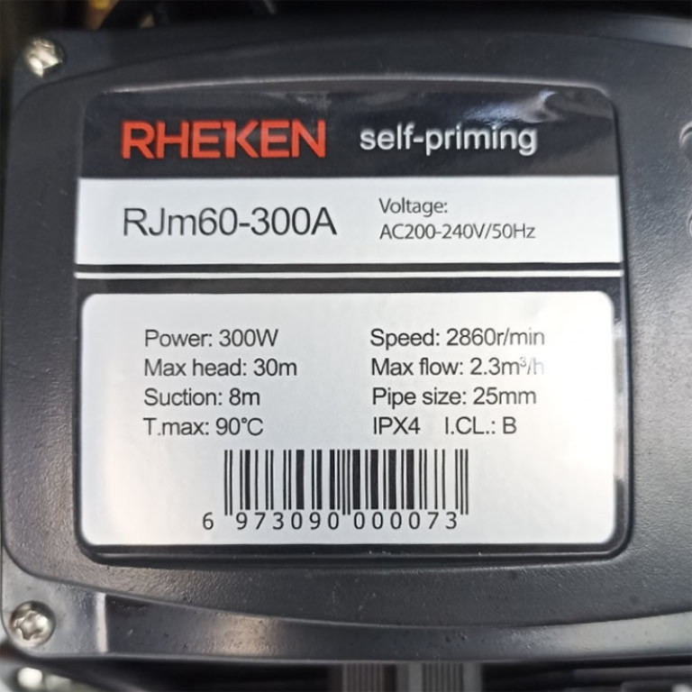 TSKT Máy bơm tăng áp điện tử 300w RHEKEN RJm60-300A (300W)