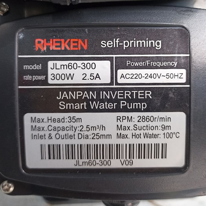 TSKT Máy bơm đầy cao 300W RHEKEN RJm60-300
