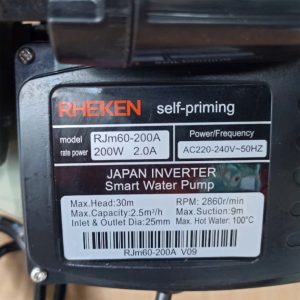 TSKT Máy bơm tăng áp 200w Rheken RJm60-200A