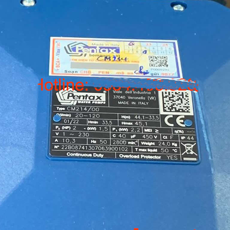 Máy Bơm Pentax CM214 (2Hp)