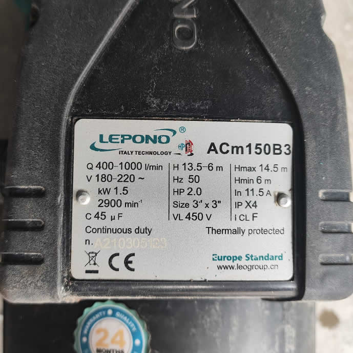 Máy bơm 2HP họng 90 Lepono ACm150B3