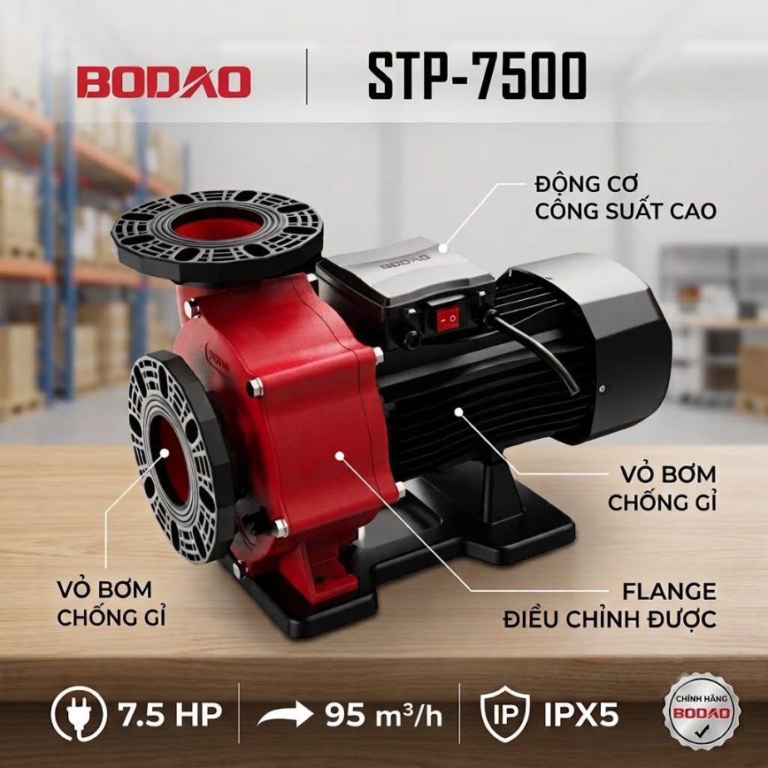 Máy bơm BODAO STP-7500