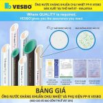 Bảng giá ống và phụ kiện ppr Vesbo