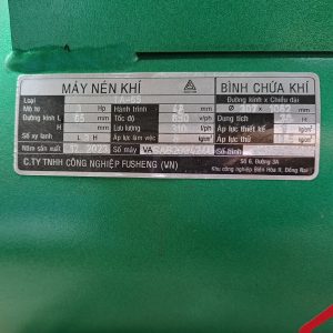 Thông số kỷ thuật Máy nén khí Fusheng TA-65 (2Hp 380v)