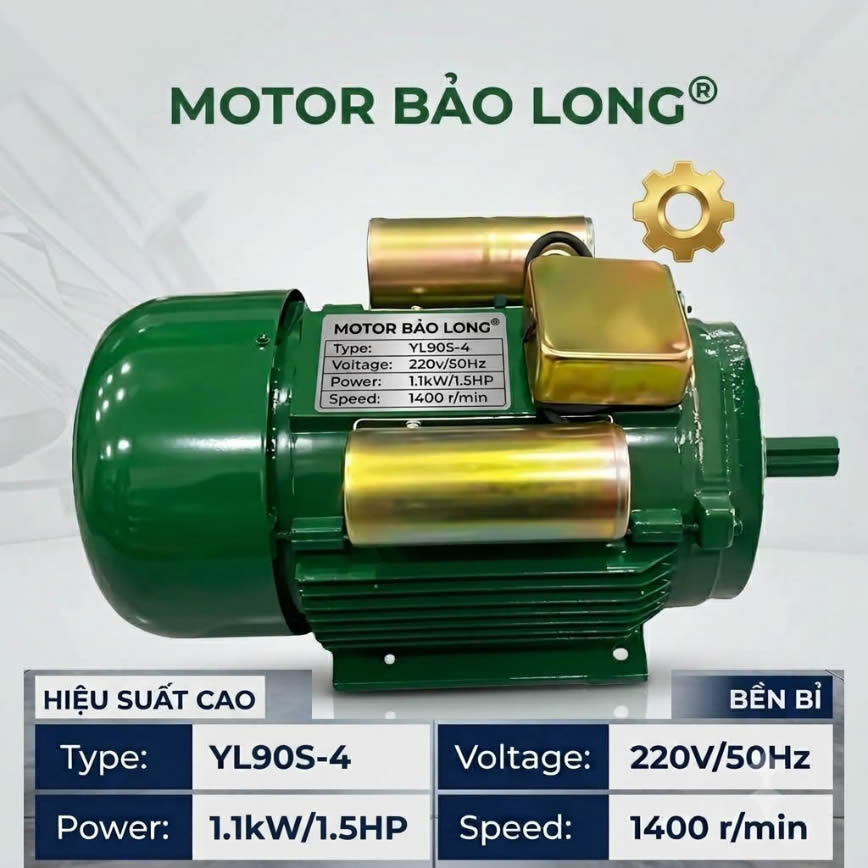 Motor Bảo Long 1.5Hp tua 1450