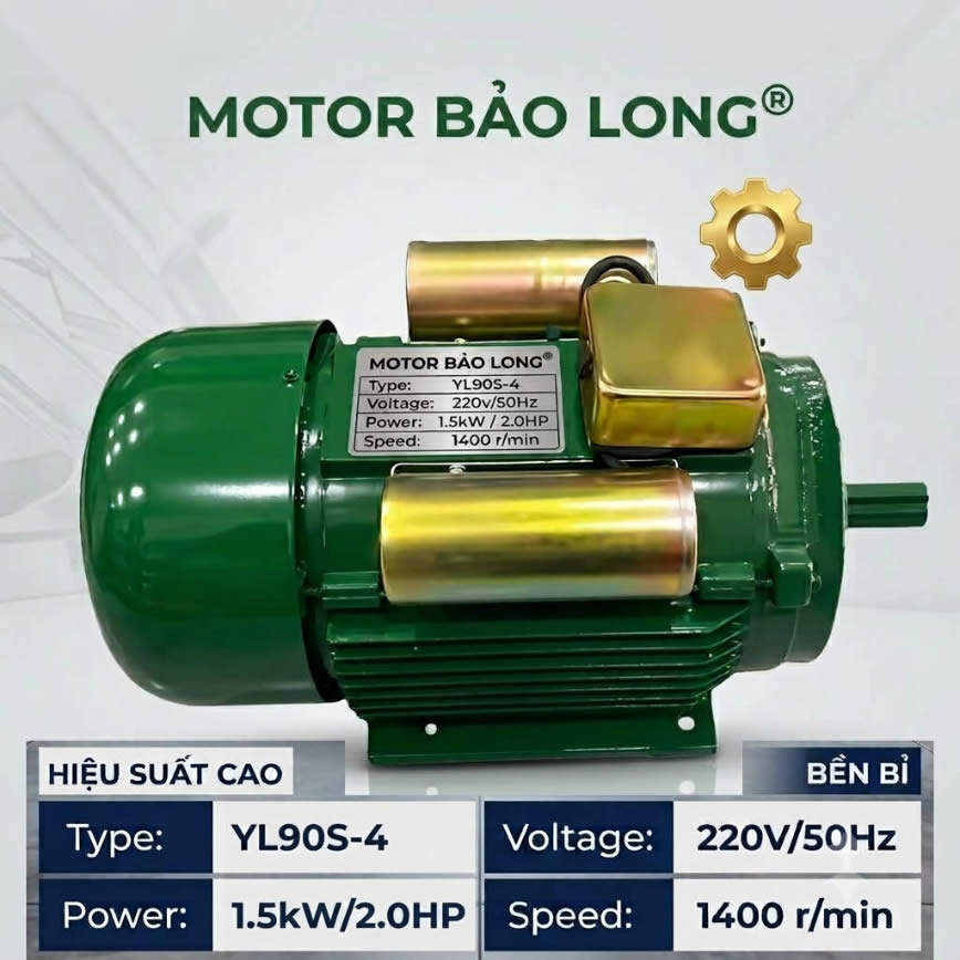 Motor Bảo Long 2Hp tua 1450
