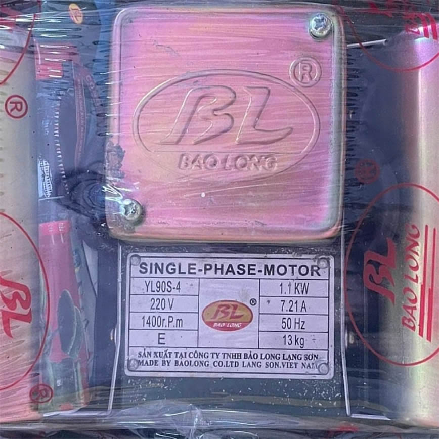 Thông số kỷ thuật motor Bảo Long 1.1Kw tua 1400