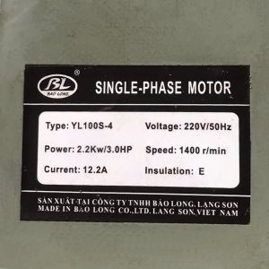 Thông số kỷ thuật Motor Bảo Long 2.2Kw tua 1400 (YL100S-4)
