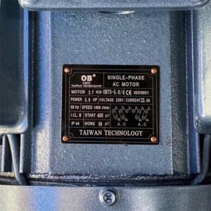 Thông số kỷ thuật Motor OLBIN OB75-5 5HP 220V tua chậm
