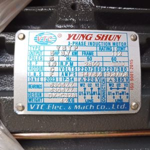 Thông số kỷ thuật Motor VTC 5Hp 380v tua 2800