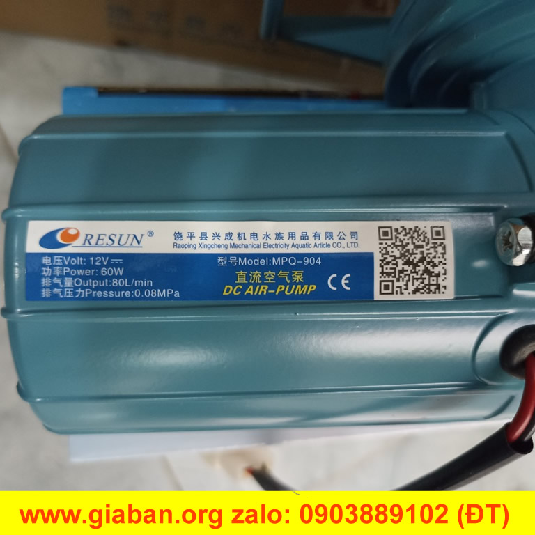 Thông số kỷ thuật Máy thổi Oxy 12V-60W Resun MPQ904