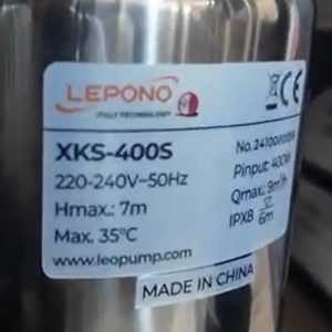 Thông số kỷ thuật Máy bơm nước thải Lepono XKS 400S
