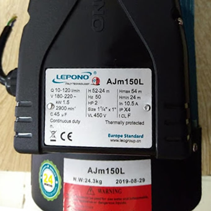 TSKT máy bơm đầu Jet 2hP Lepono AJm150L