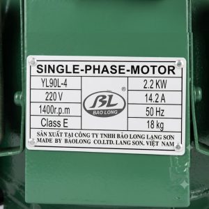 Thông số kỷ thuật Motor Bảo Long 3Hp tua 1450 (Thân nhỏ)