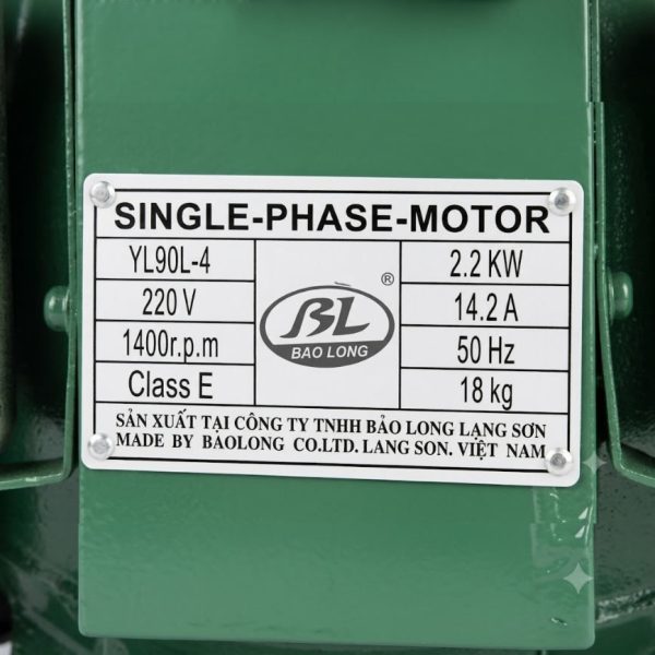Thông số kỷ thuật Motor Bảo Long 3Hp tua 1450 (Thân nhỏ)