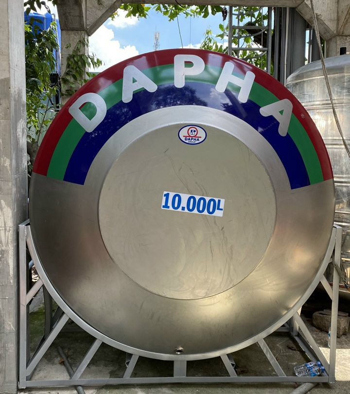 BỒN INOX DAPHA R 10.000L NGANG