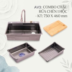Chậu Rửa Chén Inox Hwata AV3