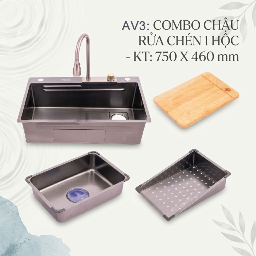 Chậu Rửa Chén Inox Hwata AV3